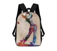 sinyumoney Golf Sport Art 3 School Backpack 3D Printed Children's 17inch Backpacks Bag Bookbag for Kids Boy Girl Book Bags Kids School Bag Travel Rucksacks
