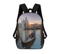 sinyumoney Gondola at Sunset Venice Rucksack Large Lightweight Casual Backpack for Campus Outdoor Travel Sports 17inch