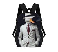 sinyumoney Goose Duck in White Suit School Backpack Travel College Rucksack Backpacks for Campus Outdoor Travel Sports 17inch