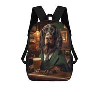 sinyumoney Gordon Setter in The Pub Rucksack Water Resistant School Bag Business Backpack for Men, Women & Teenage Boys 17inch