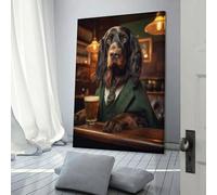 sinyumoney Gordon Setter in The Pub Wall Canvas Art for Bedroom Prints for Special Occasions Wall Decoration 24x36inch(60x90cm)