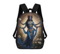 sinyumoney Gorgeous Goddess Kali Children's School Backpack 3D Printed for Kids Travel Rucksacks Book Bags for Boys Elementary School Students 17inch