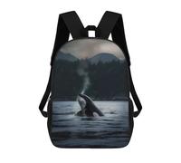 sinyumoney Gorgeous Orca Backpack School Bag Daypacks Business Backpack Water Resistant Bookbag for Men/Women 17inch