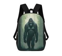 sinyumoney Gorilla Art Style 9 School Backpack Large Lightweight Casual Backpack for Boys/Girls/Teenagers 17inch