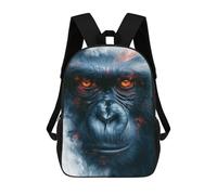 sinyumoney Gorilla Face Art Print Backpack School Bag High Secondary School Bags Casual Backpack - Perfect for Travel, Work And Daily Use 17inch