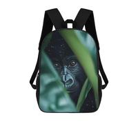sinyumoney Gorilla in The Jungle School Backpack for Girls Backpack Water Repellent Casual Daypack Lightweight Rucksack Boy Girl School Backpack 17inch