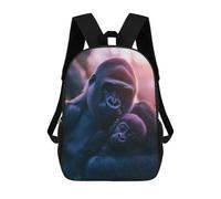 sinyumoney Gorilla Mother And Baby School Backpack Lightweight Airport College Students Back Pack for Teenage Girls Boys Women Men 17inch