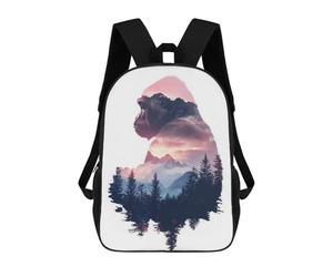 sinyumoney Gorilla Mountain Sunset Backpack School Lightweight Schoolbag Dayback Bookbag College for Men, Women & Teenage Boys 17inch