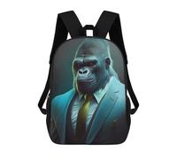 sinyumoney Gorilla Suit Animal Children's Backpacks Kids Fun School Bag Boys Backpack Travel Bag Student Schoolbag Book Stationery Bag Chool Bags 17inch
