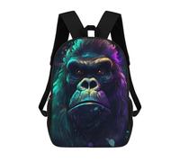 sinyumoney Gorilla Treasured School Backpack Business Laptop Rucksack Bag Unisex Casual Daypack for Men/Women 17inch