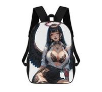 sinyumoney Goth Angel School Backpack Water Resistant School Bag Business Backpack for Men/Women 17inch