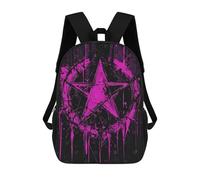 sinyumoney Gothcore Pentagram Splashes Children's School Backpack Fashion Casual Children's Backpacks 3D Printed School Bags Boy Large Backpack 17inch