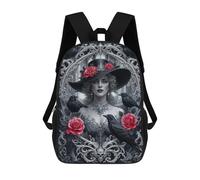 sinyumoney Gothic Beauty Rucksacks 3D Printed Children 17inch Backpacks Fashion Casual Daypack Travel Bags Outdoor Casual Daypack for Boy And Girl