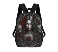 sinyumoney Gothic Beauty with Rose Backpack 3D Print Kids Bag Elementary Students Daypack Lightweight School Bag for Children Girls Boys Nursery Lunch Pack 17inch
