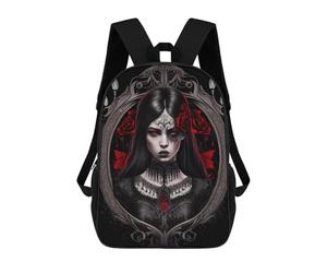 sinyumoney Gothic Beauty with Roses Backpack Schoolbags for Boys Girls Casual Sport Daypack Elementary Primary Large Capacity Bookbags 17inch