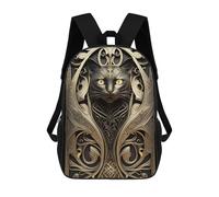 sinyumoney Gothic Cat Artwork Backpack Cartoon Plush Bag, 3D Backpack for Kids School Bag Birthday Gift Idea for Boys And Girls 17inch