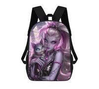 sinyumoney Gothic Fairy Queen with Cat School Bags Lightweight Schoolbag Dayback Bookbag College for Boys/Girls/Teenagers 17inch
