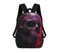 sinyumoney Gothic Magenta Skull School Backpack Large Water Resistant Laptop Backpack for Teenage Girls Boys Women Men 17inch