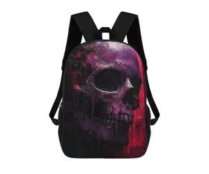 sinyumoney Gothic Magenta Skull School Backpack Large Water Resistant Laptop Backpack for Teenage Girls Boys Women Men 17inch
