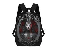 sinyumoney Gothic Mirror Portrait Backpack School Backpack Kids School Bag Large Capacity Kids Backpack for School Rucksack 3D Book Bag Gifts for Kids 17inch