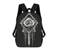 sinyumoney Gothic Rose Backpack School Bag Lightweight Airport College Students Back Pack for Men, Women & Teenage Boys 17inch