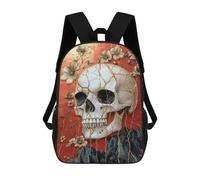sinyumoney Gothic Skull Wall Art Decor-2 Rucksack Business Laptop Rucksack Bag Unisex Casual Daypack for Girls Boys Teenage 17inch