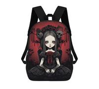 sinyumoney Gothic Victorian Girl Art Print Backpack School Backpack Kids School Bag Large Capacity Kids Backpack for School Rucksack 3D Book Bag Gifts for Kids 17inch