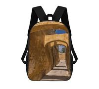 sinyumoney Gozo Citadel Narrow Street School Backpack Water Resistant Computer Rucksack- Perfect for Travel, Work And Daily Use 17inch