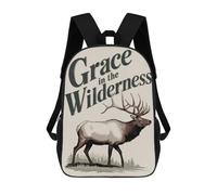 sinyumoney Grace in The Wilderness Children's Backpacks 17inch School Backpack 3D Printed Bag Bookbag for Kids Travel Rucksacks Boy Girl Book Bags Kids School Bag