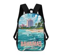 sinyumoney Grand Bahama Bahamas Children's Backpacks School Backpack 3D Printed Backpack for Kids Travel Rucksacks Book Bags Kids School Bag 17inch