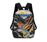 sinyumoney Grand Canyon Landscape Illustration Backpack School Lightweight Airport College Students Back Pack for Campus Outdoor Travel Sports 17inch