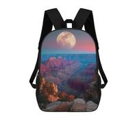 sinyumoney Grand Canyon Moonrise Backpack Schoolbags for Boys Girls Casual Sport Daypack Elementary Primary Large Capacity Bookbags 17inch