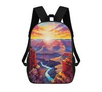 sinyumoney Grand Canyon Wonder Backpack Kids School Bag Boys Cartoon 3D Print Students Schoolbag Laptop Daypack for Boys Girls 17inch