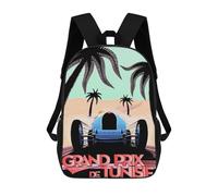 sinyumoney Grand Prix De Tunisie 26 Mai 1933 School Backpack Schoolbags For Girls Boys Backpack With Pocket Fashion School Bag Kids Backpack 17inch
