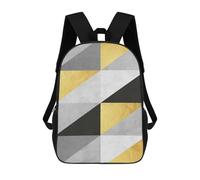 sinyumoney Gray And Gold Art 07 Backpack School Rucksack Casual Daypacks School Work Travel Bag for Girl, Teen Girls 17inch