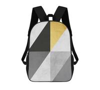 sinyumoney Gray And Gold Art 08 Children's School Backpack 3D Printed for Kids Travel Rucksacks Book Bags Kids School Bag 17inch