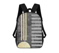 sinyumoney Gray And Gold Art S Backpacks Kids School Backpack School Bag 3D Printed School Bag for Boys Elementary And Middle School Students 17inch