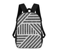 sinyumoney Gray Lines 4 Backpack School Bag Water Resistant Travel Backpack Computer Bag for Teenage Girls Boys Women Men 17inch