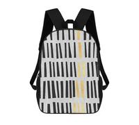 sinyumoney Gray Lines 6 Backpacks Kids School Backpack School Bag 3D Printed School Bag for Boys Elementary And Middle School Students 17inch