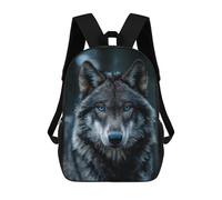 sinyumoney Gray Wolf with Blue Eyes Backpack School Bag Business Durable Laptop Bag for Campus Outdoor Travel Sports 17inch