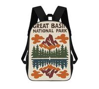 sinyumoney Great Basin National Park Illustration Backpack School Bag Business Laptop Rucksack Bag Unisex Casual Daypack for School/Work/Travel 17inch