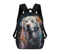 sinyumoney Great Pyrenees Painting Backpack School Bag Water Resistant Travel Backpack Computer Bag for Girls Boys Teenage 17inch