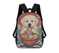 sinyumoney Great Pyrenees Ramen School Bags Lightweight Schoolbag Dayback Bookbag College for Boys/Girls/Teenagers 17inch