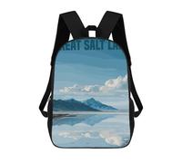 sinyumoney Great Salt Lake Backpack School Bag Rucksack for Girls Boys Backpacks Large Capacity Kids Back Pack Lightweight School Bags for Children Students 17inch