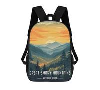 sinyumoney Great Smoky Mountains National Park Backpack School Lightweight Casual Daypack School Backpacks for Boys/Girls/Teenagers 17inch