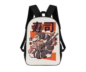 sinyumoney GREAT SUSHI DRAGON School Backpack Water Resistant School Bag Business Backpack for Boys/Girls/Teenagers 17inch