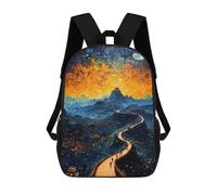 sinyumoney Great Wall Art Backpack School Bag Rucksack Casual Daypacks School Work Travel Bag for Men, Women & Teenage Boys 17inch