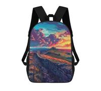 sinyumoney Great Wall Sunset Landscape 17inch School Bag 3D Printed Children's School Backpack Casual Fashion Travel Backpacks for Kids School Students