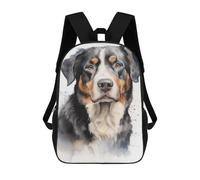 sinyumoney Greater Swiss Mountain Dog Backpack 3D Printed Children's School Backpack for Kids High Capacity Travel Rucksacks Book Bags Kids School Bag Back Pack 17inch