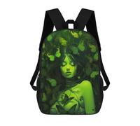 sinyumoney Green Butterflies Rucksack Lightweight Casual Daypack School Backpacks for Campus Outdoor Travel Sports 17inch